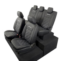 Ford Ranger Wildtrak Leatherette Front & Rear Seat Covers with 'Wildtrak' Embroidery (2016-2023)