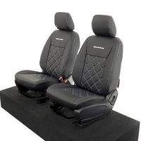 Ford Ranger Wildtrak Leatherette Front Seat Covers with 'Wildtrak' Embroidery (2016-2023)