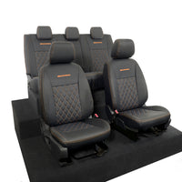 Ford Ranger Wildtrak Leatherette Front & Rear Seat Covers with 'Wildtrak' Embroidery (2016-2023)