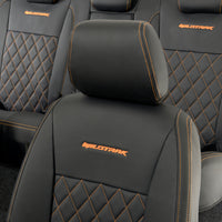 Ford Ranger Wildtrak Leatherette Front & Rear Seat Covers with 'Wildtrak' Embroidery (2016-2023)