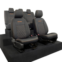 Ford Ranger Wildtrak Leatherette Front & Rear Seat Covers with 'Wildtrak' Embroidery (2016-2023)