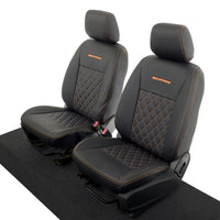 Ford Ranger Wildtrak Leatherette Front Seat Covers with 'Wildtrak' Embroidery (2016-2023)