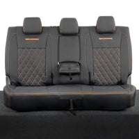 Ford Ranger Wildtrak Leatherette Rear Seat Covers with 'Wildtrak' Embroidery (2016-2023)