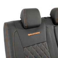 Ford Ranger Wildtrak Leatherette Rear Seat Covers with 'Wildtrak' Embroidery (2016-2023)