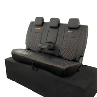 Ford Ranger Wildtrak Leatherette Rear Seat Covers with 'Wildtrak' Embroidery (2016-2023)