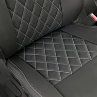 Ford Ranger Wildtrak Leatherette Front & Rear Seat Covers with 'Wildtrak' Embroidery (2016-2023)