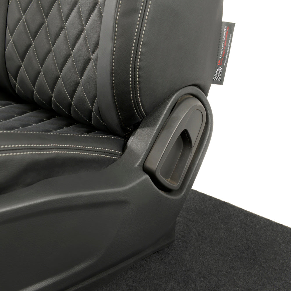 Ford Ranger Wildtrak Leatherette Front Seat Covers with 'Wildtrak' Embroidery (2016-2023)