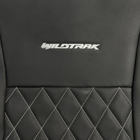 Ford Ranger Wildtrak Leatherette Rear Seat Covers with 'Wildtrak' Embroidery (2016-2023)