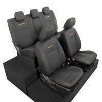 Ford Ranger Wildtrak Leatherette Front & Rear Seat Covers with 'Wildtrak' Embroidery (2016-2023)
