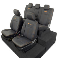 Ford Ranger Wildtrak Leatherette Front & Rear Seat Covers with 'Wildtrak' Embroidery (2016-2023)