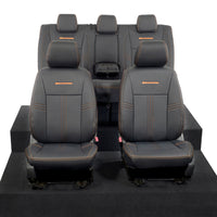 Ford Ranger Wildtrak Leatherette Front & Rear Seat Covers with 'Wildtrak' Embroidery (2016-2023)