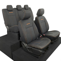 Ford Ranger Wildtrak Leatherette Front & Rear Seat Covers with 'Wildtrak' Embroidery (2016-2023)