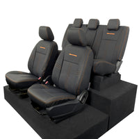 Ford Ranger Wildtrak Leatherette Front & Rear Seat Covers with 'Wildtrak' Embroidery (2016-2023)