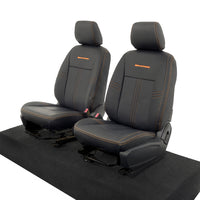 Ford Ranger Wildtrak Leatherette Front Seat Covers with 'Wildtrak' Embroidery (2016-2023)
