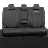 Ford Ranger Wildtrak Leatherette Rear Seat Covers with 'Wildtrak' Embroidery (2016-2023)