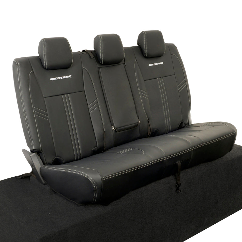 Ford Ranger Wildtrak Leatherette Rear Seat Covers with 'Wildtrak' Embroidery (2016-2023)