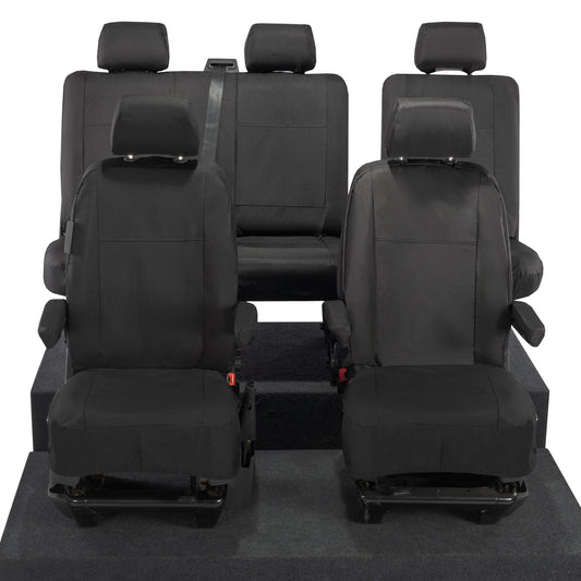 VW T6 Transporter Tailored Front & Rear Seat Covers (5 Seater, Armrests) 2015+
