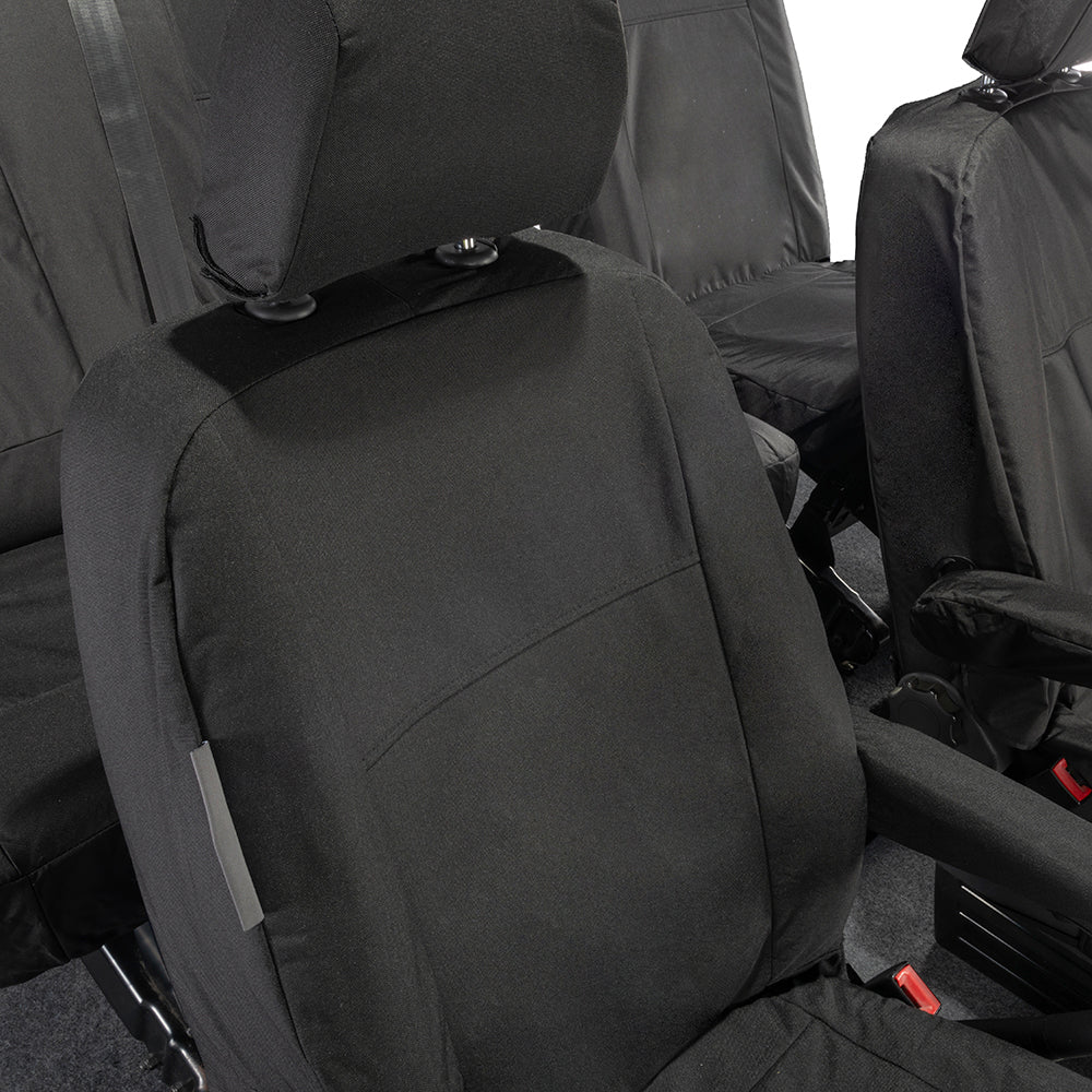 VW T6 Transporter Tailored Front & Rear Seat Covers (5 Seater, Armrests) 2015+