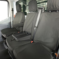 Ford Transit Van L2 & L4 (2014 Onwards) Tailored Front & Rear Seat Covers - Black