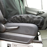 Mercedes Sprinter (2006-2018) Tailored Front & Rear Seat Covers (NO split on front passenger seat WITH pull down tray) - Black