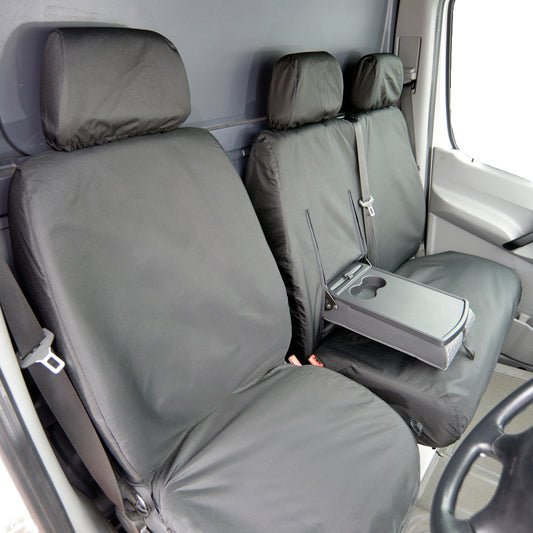 VW Crafter (2006-2017) Tailored Front Seat Covers - Black