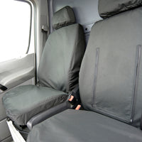 VW Crafter (2006-2017) Tailored Front Seat Covers - Black