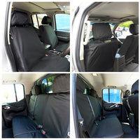 Nissan Navara Tekna Double Cab (2005-2016) Tailored Front & Rear Seat Covers - Black