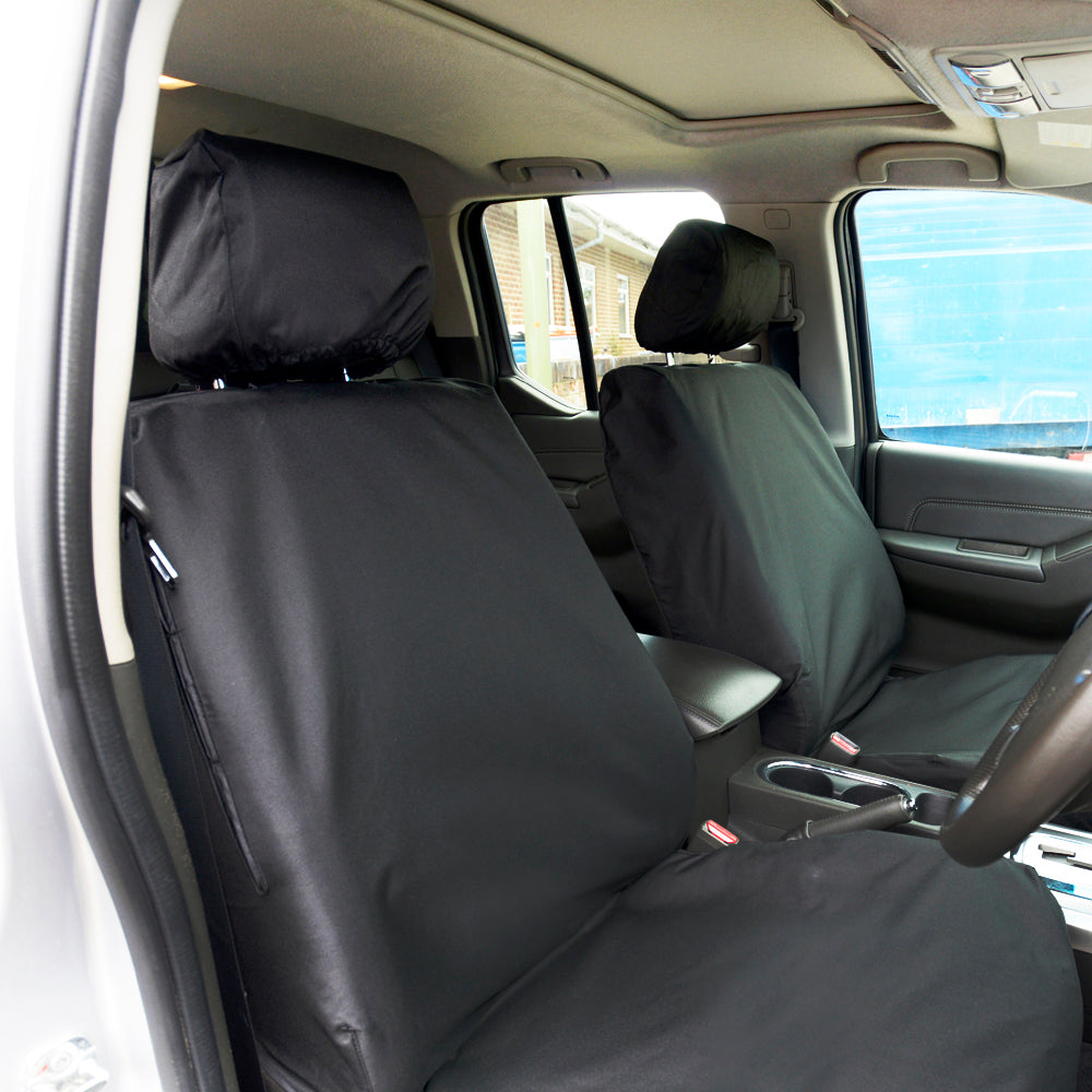 Nissan Navara Tekna Double Cab (2005-2016) Tailored Front & Rear Seat Covers - Black