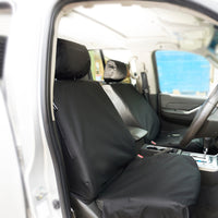 Nissan Navara D40 (2005-2016) Tailored Front Seat Covers - Black
