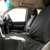 Nissan Navara D40 (2005-2016) Tailored Front Seat Covers - Black