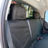 Nissan Navara D40 Double Cab (2005-2016) Tailored Rear Seat Covers - Black