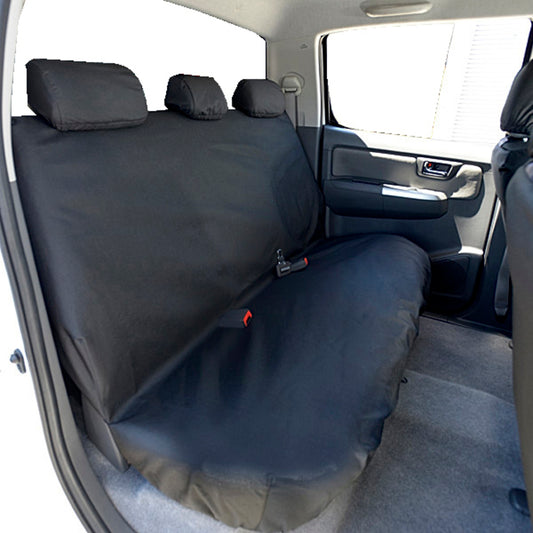Toyota Hilux (2005-2016) Tailored Rear Seat Covers - Black