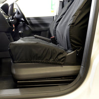 VW Caddy (2004-2020) Tailored Front Seat Covers - Black