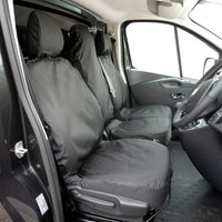 Renault Trafic Sport Business+ (2014 Onwards) Tailored Front Seat Covers - Black