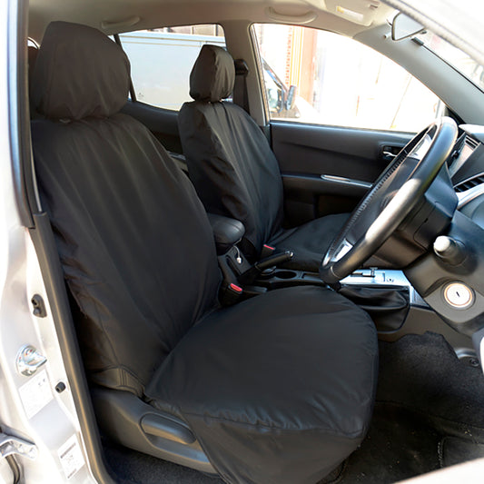 Mitsubishi L200 Trojan Double Cab (2006-2015) Tailored Front & Rear Seat Covers - Black