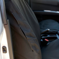 Mitsubishi L200 Animal Double Cab (2006-2015) Tailored Front & Rear Seat Covers - Black