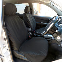 Mitsubishi L200 Barbarian (2006-2015) Tailored Front Seat Covers - Black