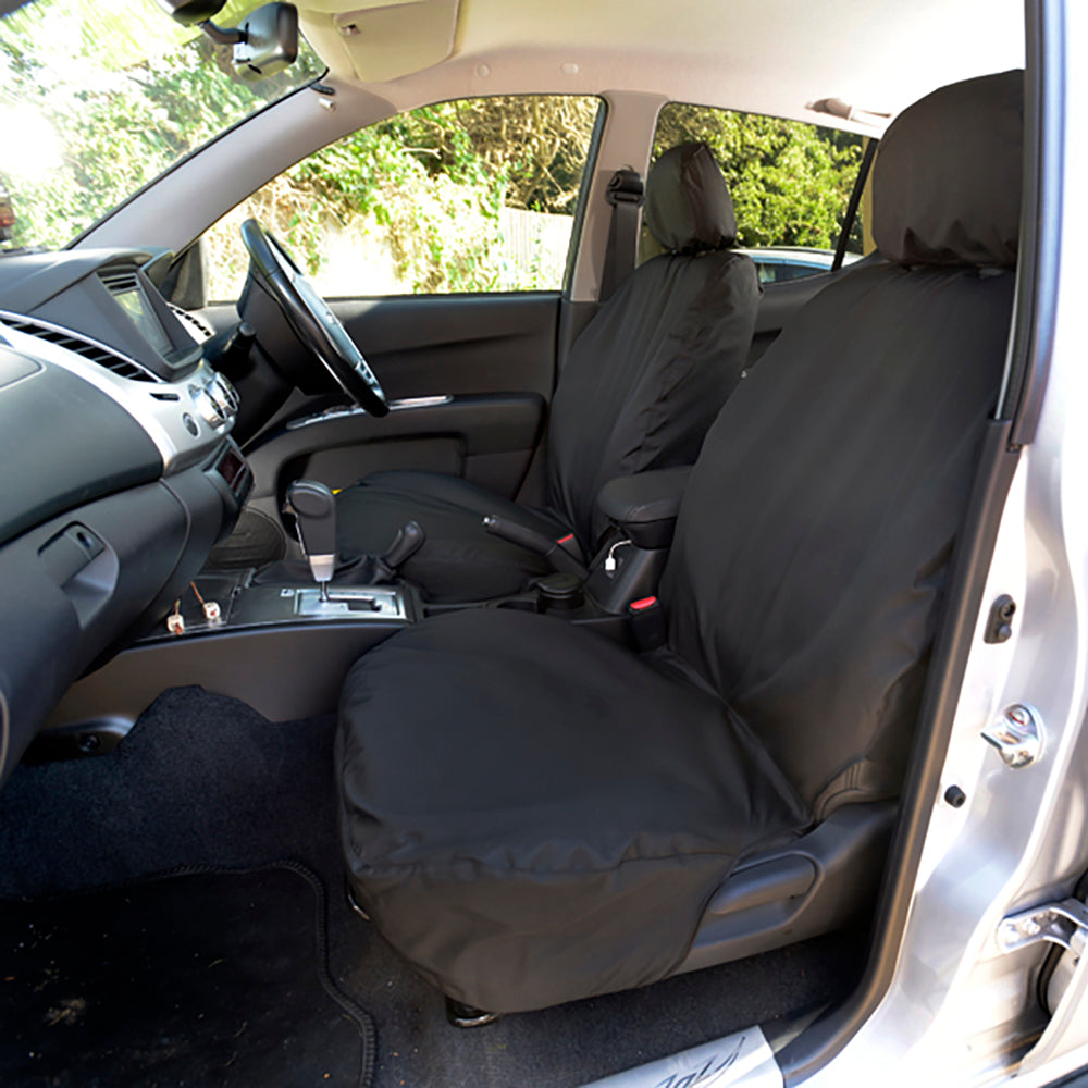 Mitsubishi L200 Warrior (2006-2015) Tailored Front Seat Covers - Black