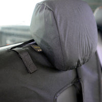 Ford Ranger T6 (2012-2018) Tailored Rear Seat Covers - Black
