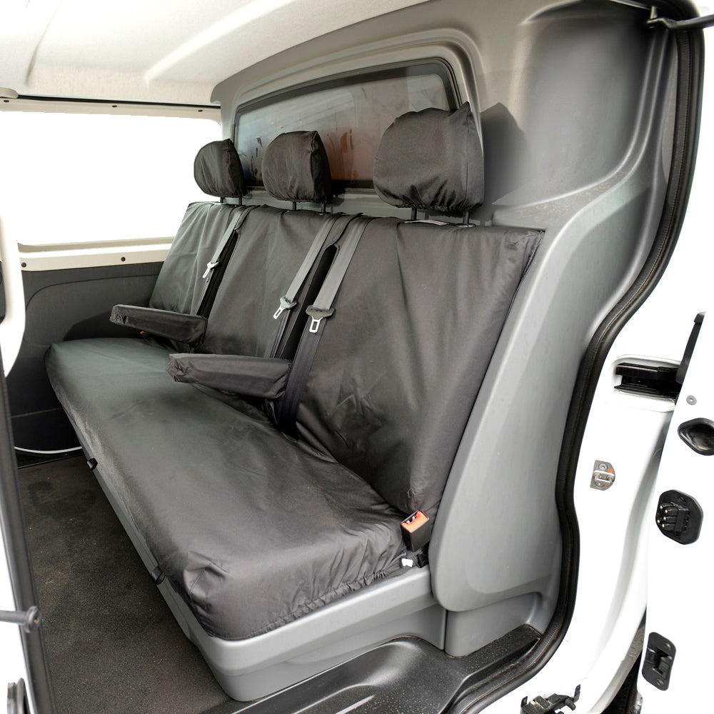 Nissan NV300 Acenta & Tekna (2016-2022) Tailored Rear Seat Covers - Black