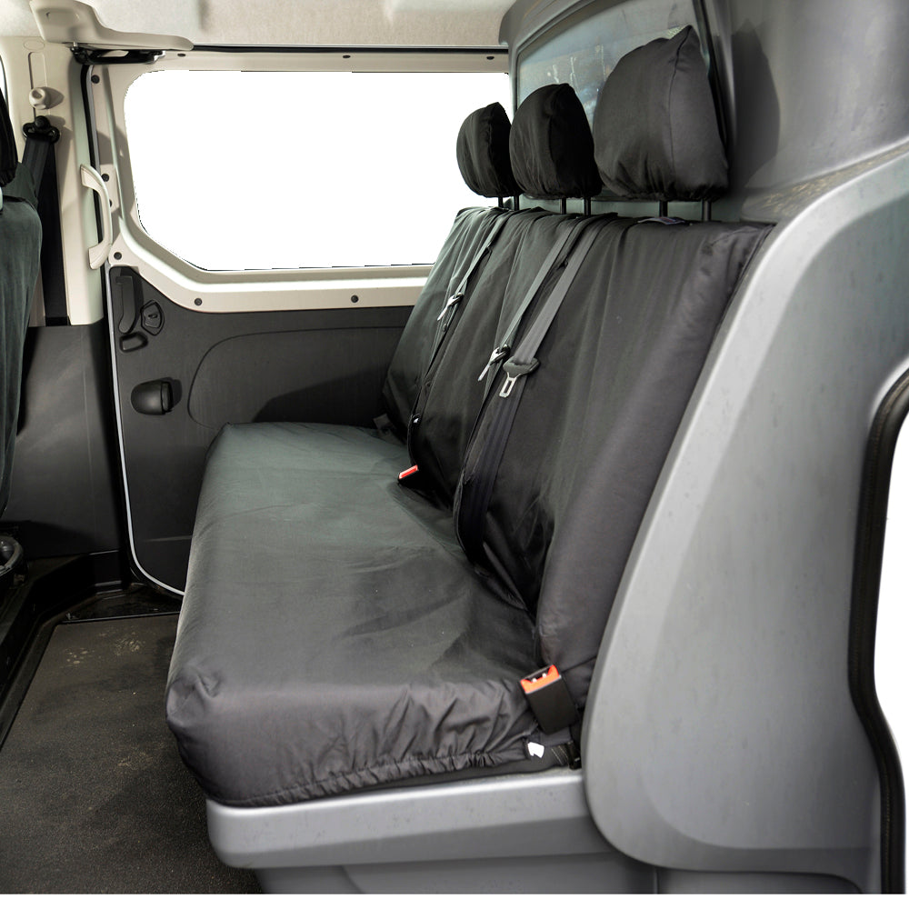 Nissan NV300 Acenta & Tekna (2016-2022) Tailored Rear Seat Covers - Black
