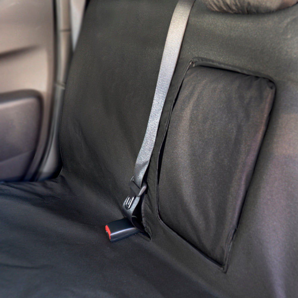 Mitsubishi L200 Trojan Double Cab (2015 Onwards) Tailored Front & Rear Seat Covers - Black