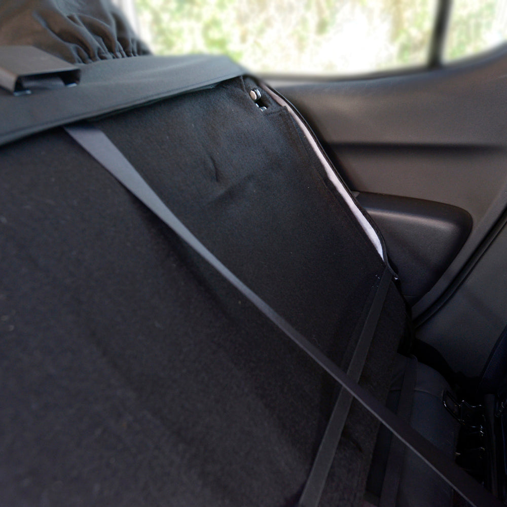 Mitsubishi L200 Trojan Double Cab (2015 Onwards) Tailored Front & Rear Seat Covers - Black