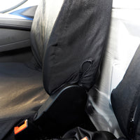 Fiat Ducato (2014 Onwards) Tailored Front Seat Covers (With Split Passenger Seat Base) - Black