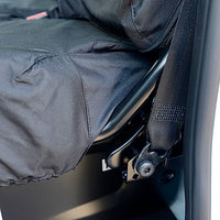 Nissan NV400 (2010-2021) Tailored Front & Rear Seat Covers (NO Split passenger seat base WITH folding middle seat) - Black