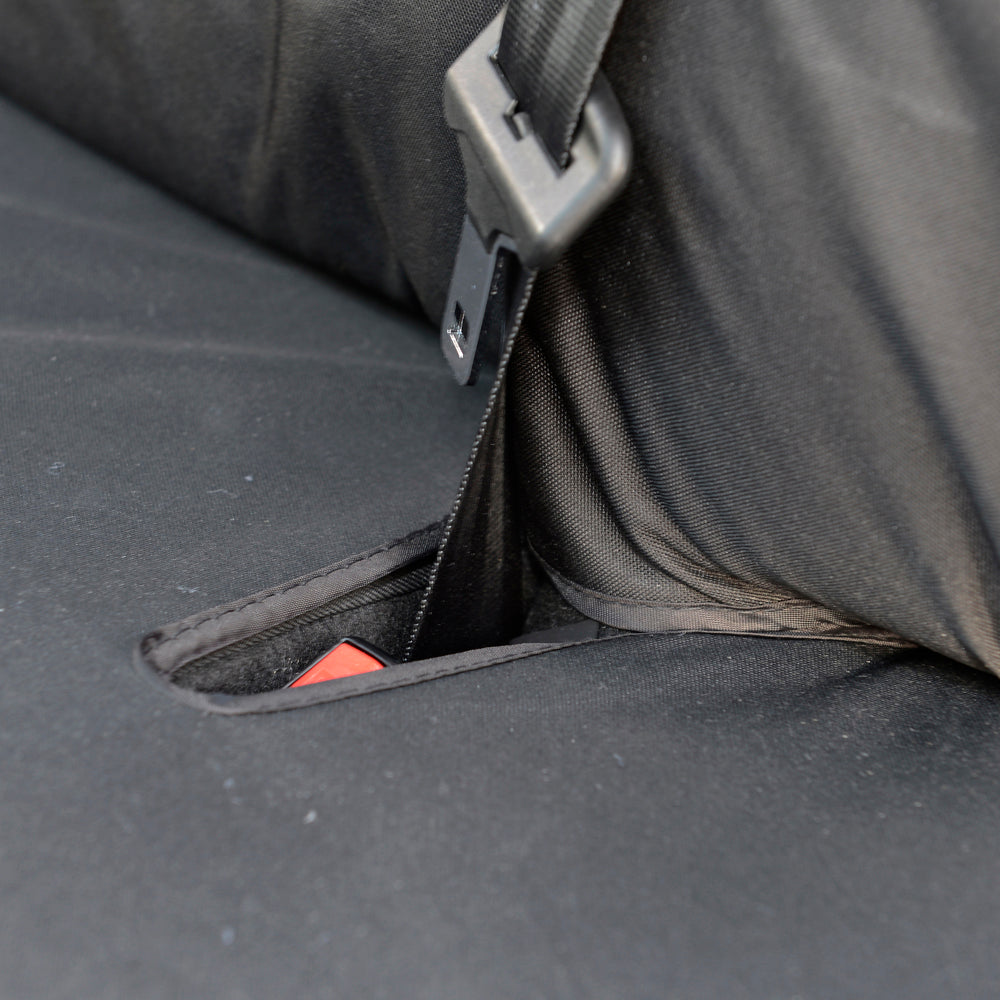 Renault Master (2010-2024) Tailored Front Seat Covers (NO Split passenger seat base WITH folding middle seat) - Black