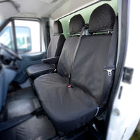 Ford Transit Van MK6 (2000-2006) Tailored Front Seat Covers (NO Split Passenger Seat) - Black