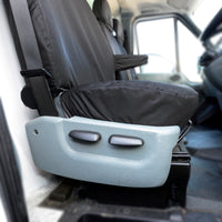 Ford Transit Van MK6 (2000-2006) Tailored Front Seat Covers (NO Split Passenger Seat) - Black