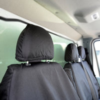 Ford Transit Van MK6 (2000-2006) Tailored Front Seat Covers (NO Split Passenger Seat) - Black