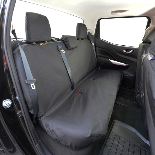 Nissan Navara NP300 (2016 Onwards) Tailored Rear Seat Covers - Black